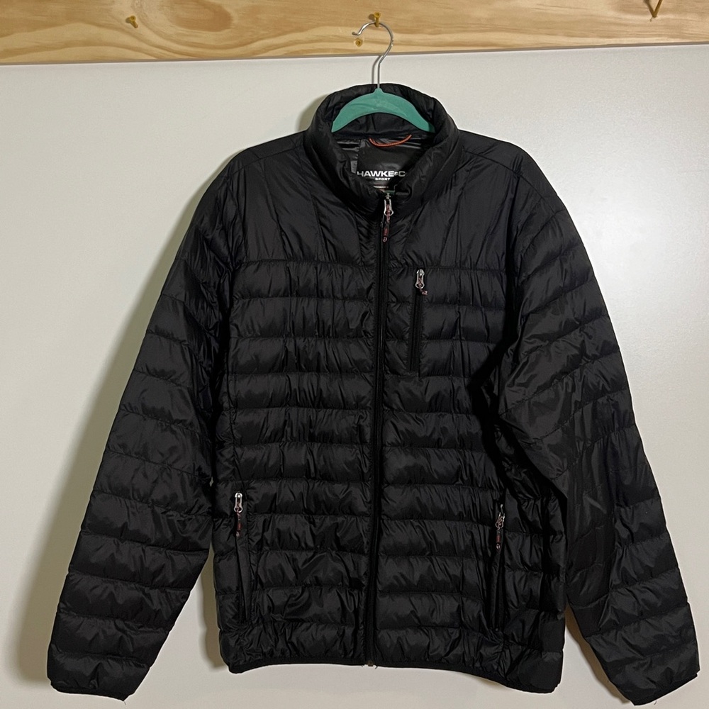 Hawks & Co. Sport Performance Puffer Jacket Black Men Size Large
